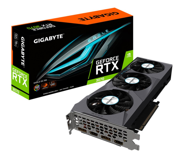 Imagen de Видеокарта Gigabyte GeForce RTX 3070 EAGLE OC LHR 8GB GDDR6