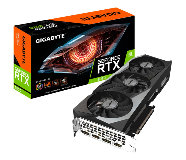 Изображение Видеокарта Gigabyte GeForce RTX 3070 GAMING OC LHR 8GB GDDR6