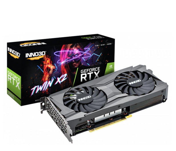 Изображение Видеокарта Inno3D GeForce RTX 3060 Twin X2 LHR 12GB GDDR6