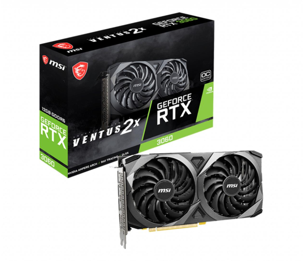 Imagen de Видеокарта MSI GeForce RTX 3060 VENTUS 2X OC 12GB GDDR6