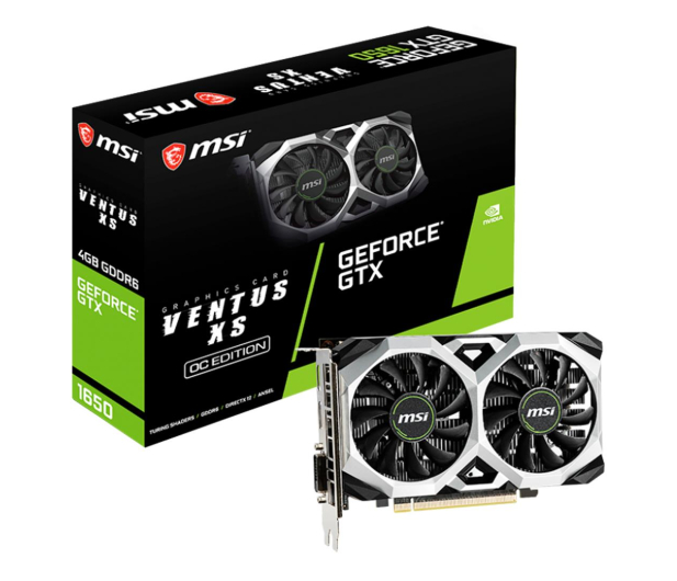 Изображение Ноутбук MSI GeForce GTX 1650 D6 VENTUS XS OC 4GB GDDR6