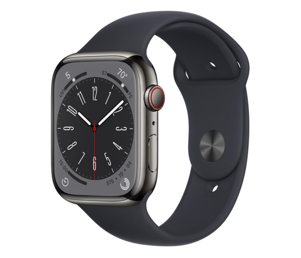 Imagen de Умные часы Apple Watch 8 45/Graphite Steel/Midnight Sport LTE