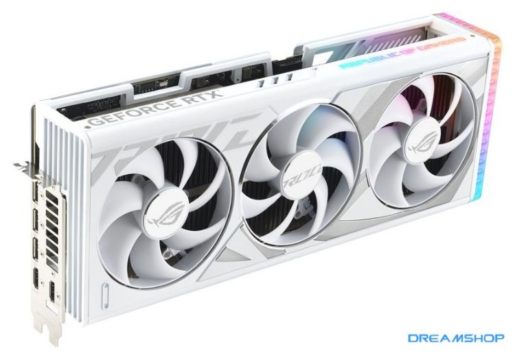 Изображение Видеокарта ASUS ROG Strix GeForce RTX 4080 16GB GDDR6X White OC Edition ROG-STRIX-RTX4080-O16G-WHITE