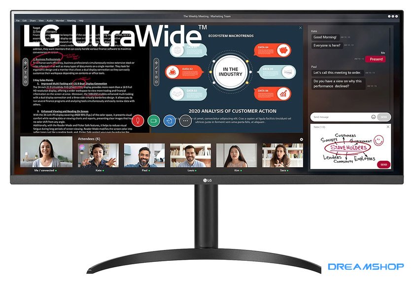 Изображение Монитор LG UltraWide 34WP550-B