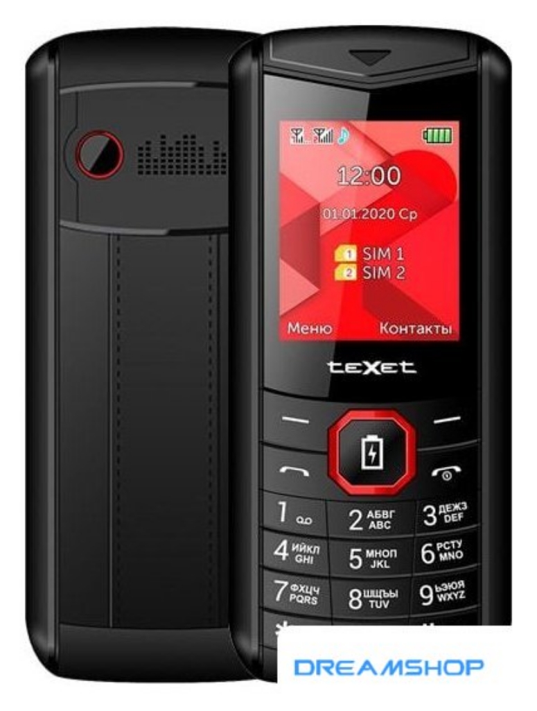 Picture of Смартфон Кнопочный телефон TeXet TM-D206 (черный)