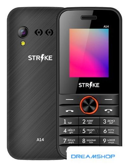 Picture of Смартфон Кнопочный телефон Strike A14 (черный/оранжевый)