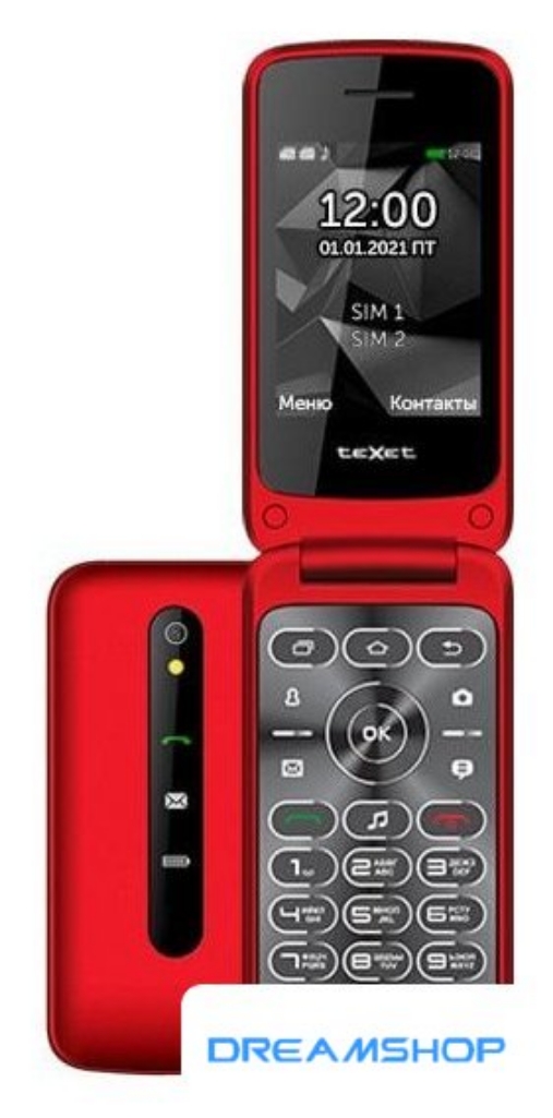 Picture of Смартфон Кнопочный телефон TeXet TM-408 (красный)
