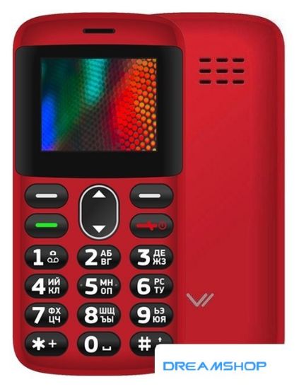 Изображение Кнопочный телефон Vertex С311 (красный)